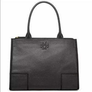 Tory Burch Ella Leather Canvas Tote